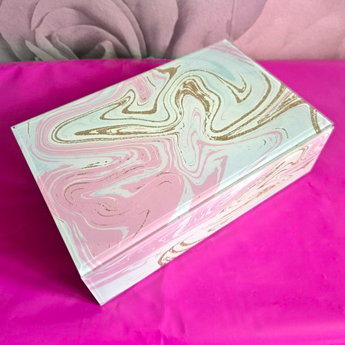 Pink white gold - marble, glass