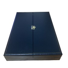 Black Leatherette Double Door