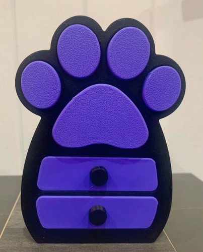 Purple paw print - paw,