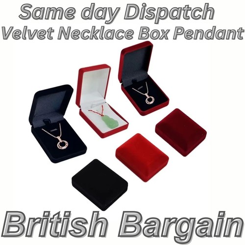 Velvet necklace box pendant - box,