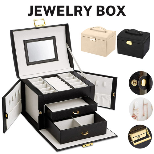 Layer jewellery box leather - layer,