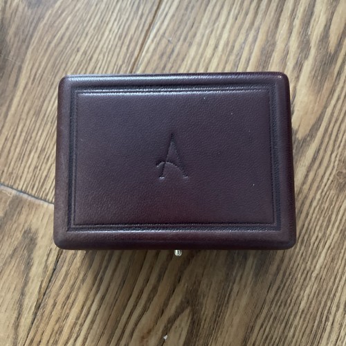 Asprey leather cufflink empty - asprey,