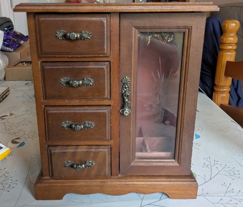 Vintage jewellery box cabinet - vintage,