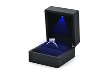 Luxury Black Ring Box with LED
