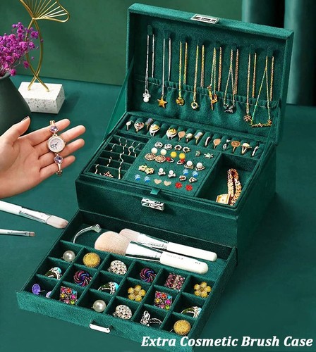 Large green jewellery box - jewellery,