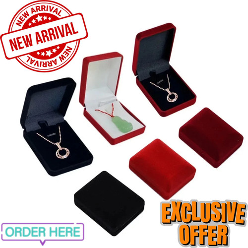 Velvet necklace box - necklace, pendant